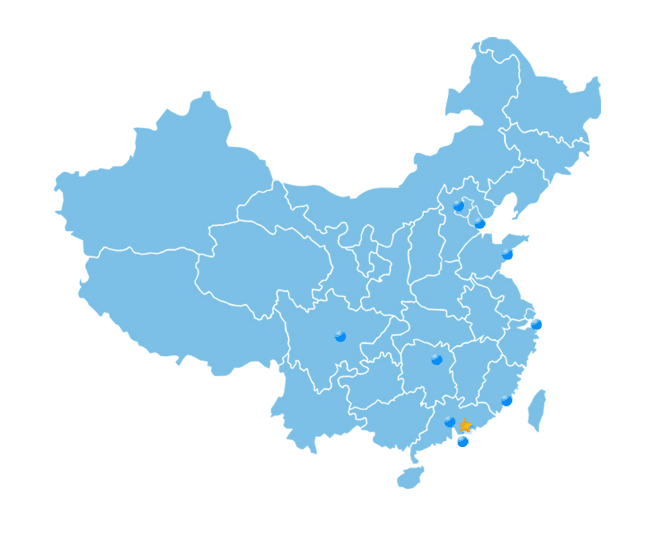 峰达网络覆盖多个一线城市